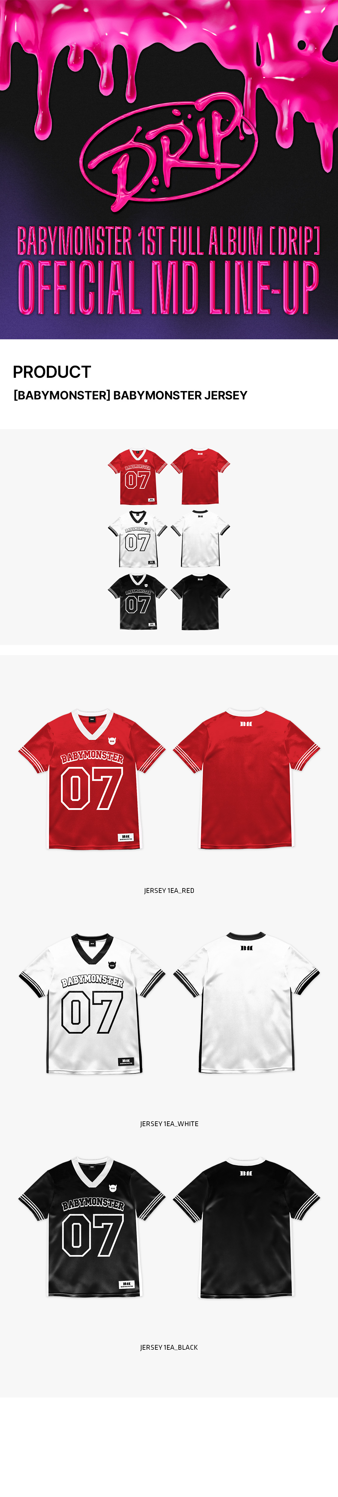 BABYMONSTER] BABYMONSTER JERSEY - YG SELECT